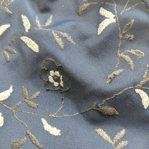 Vintage 90s Gottex Navy Floral Print One Piece Swimsuit - Picture 11 of 11